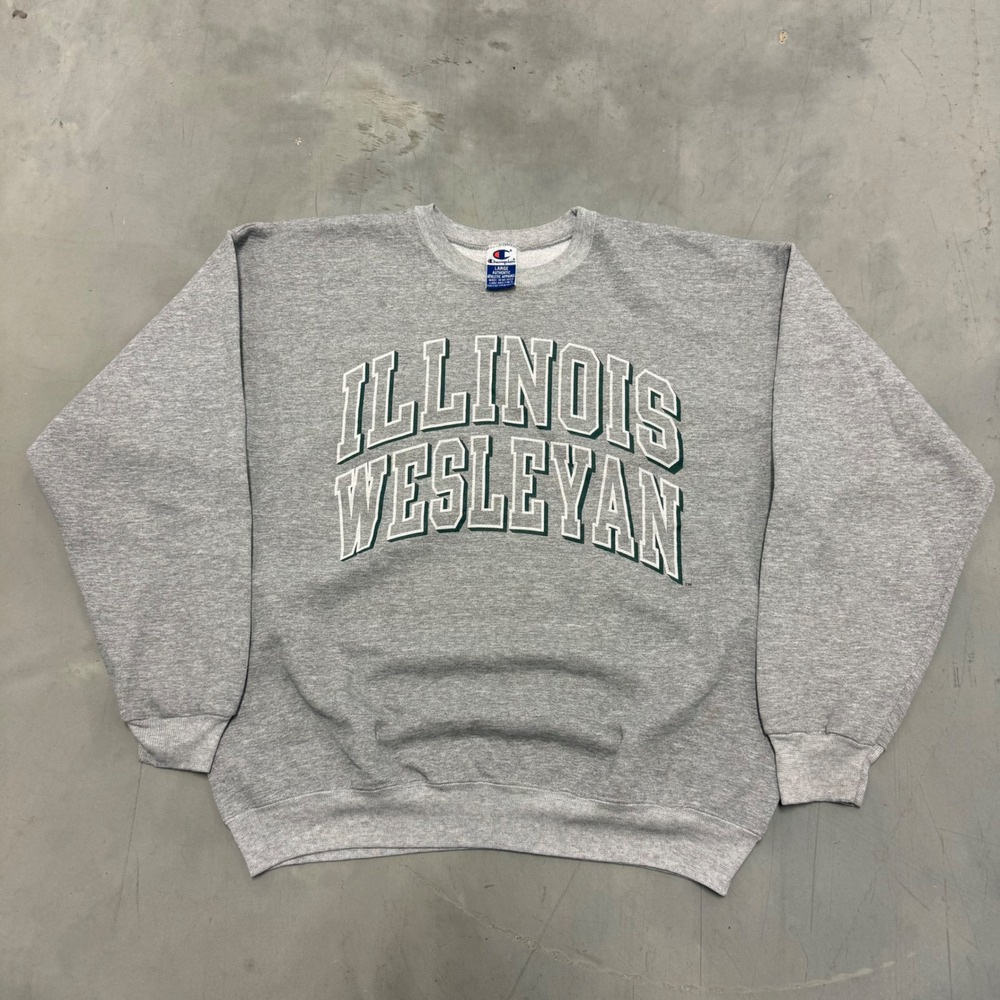 1990s vintage illinois wesleyan university champion crewneck sweatshirt